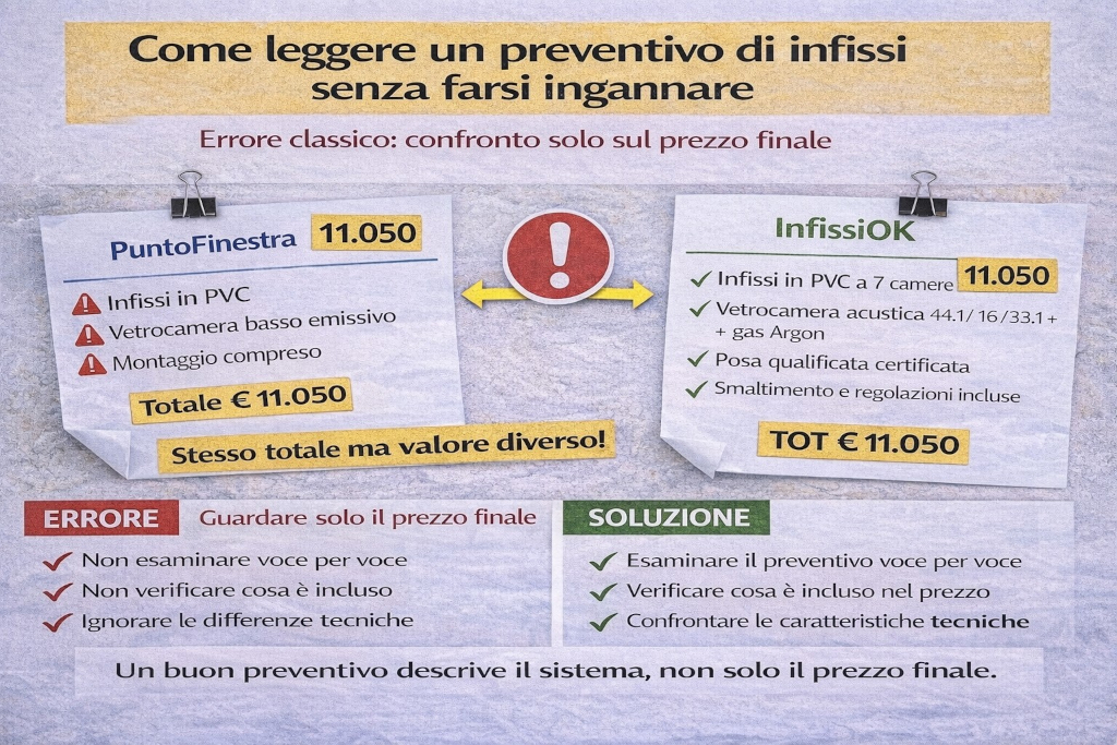 Come leggere un preventivo di infissi